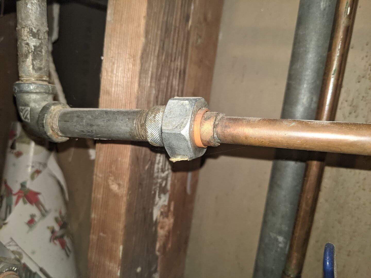 Completed pipe repair — after